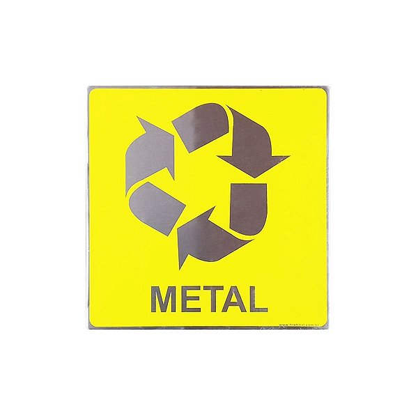 Placa Sinalização Reciclável Metal 15x15 - Aluminio Adesivo