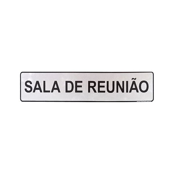 Placa Acrilica para Sala de Reunião 25 x 5cm Autoadesiva