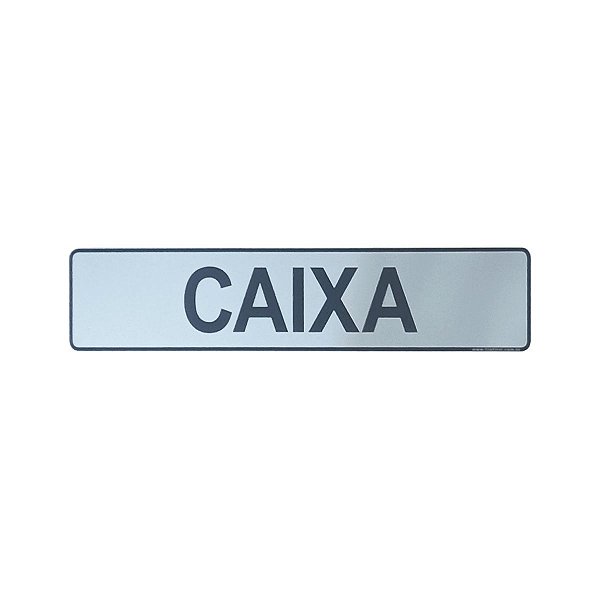 Placa Caixa 25 x 5 - Acrílico