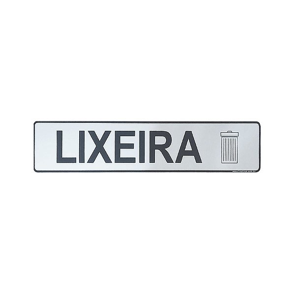 Placa Lixeira  25 x 5 - Acrílico