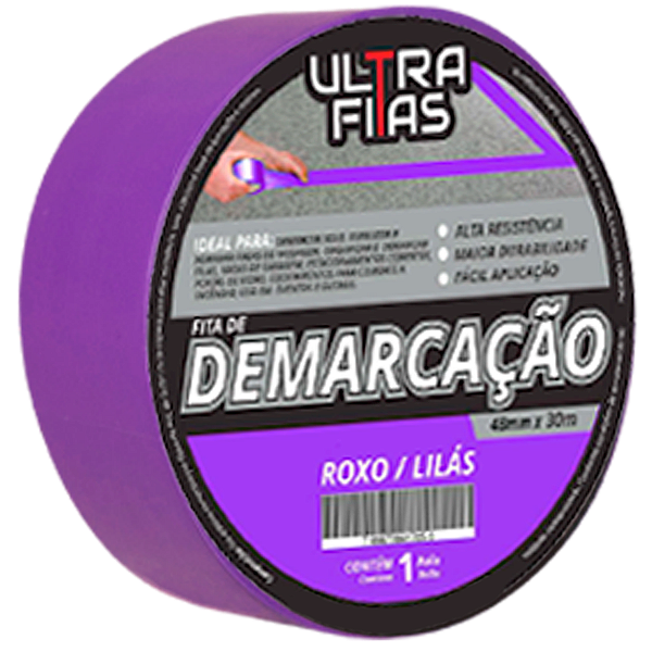 Fita Demarcação de Solo PVC 48 mm X 30 Metros - Roxa