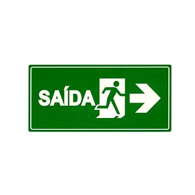 Placa de Sinalização Adesiva Saída de Emergência Direita - S13