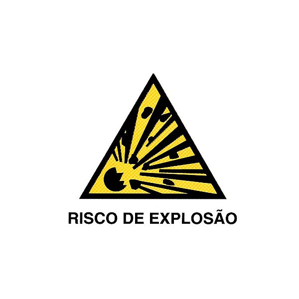 Placa Sinalização Adesiva Risco de Explosão Pvc - A3