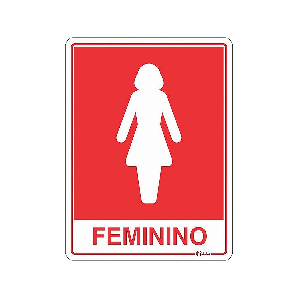 Placa Sanitário Feminino 15x20