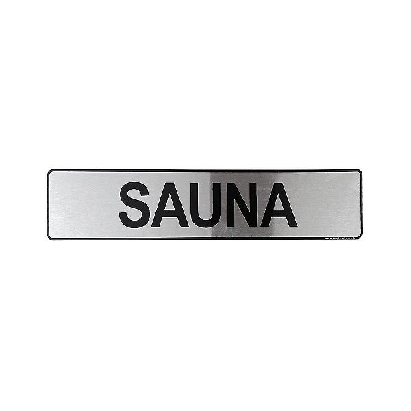 Placa Adesiva Informativa Sauna 25x5 em Aluminio
