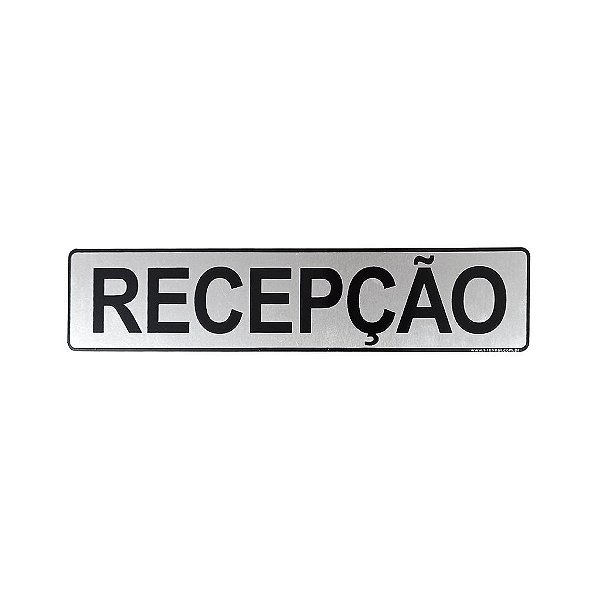 Placa Adesiva Informativa Recepção 25x5 em Aluminio