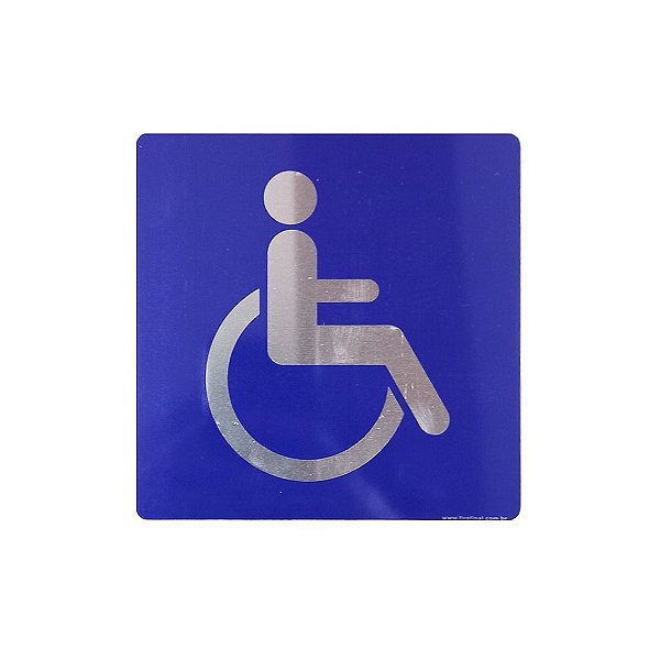 Placa Cadeirante 15x15 - Aluminio