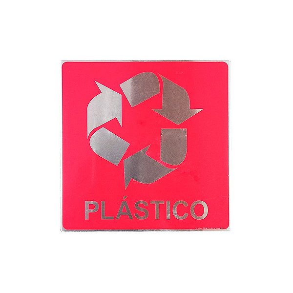 Placa Sinalização Reciclável Plástico 15x15 - Aluminio Adesiva