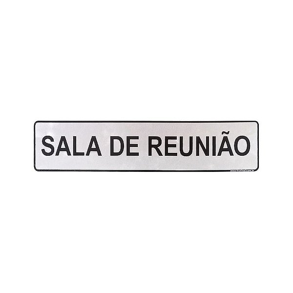Placa Acrilica para Sala de Reunião 25 x 5cm Autoadesiva