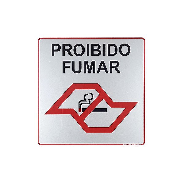 Placa Acrilica Informativa Proibido Fumar 15x15 Autoadesiva