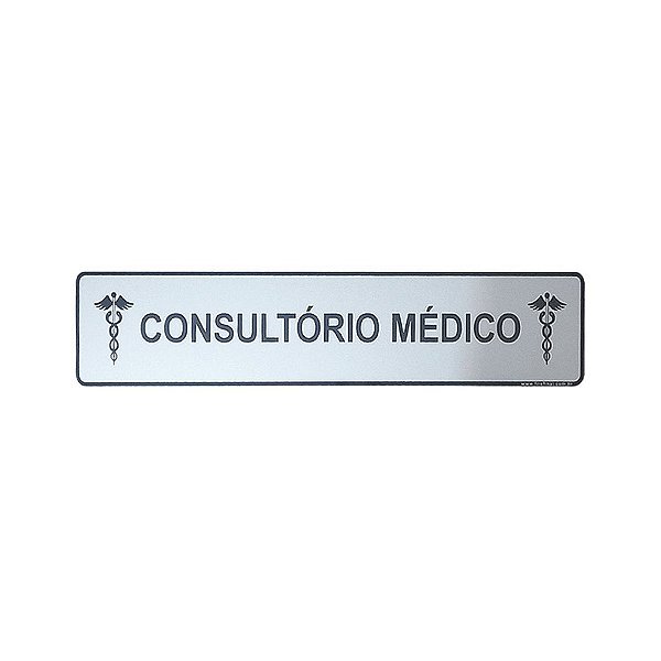 Placa Consultório Médico 25 x 5 - Acrílico