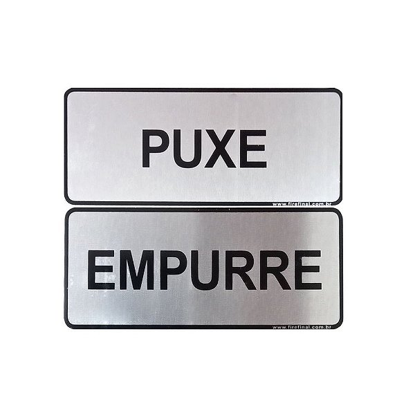 Placa Empurre/Puxe 12,5 x 5 - Acrílico