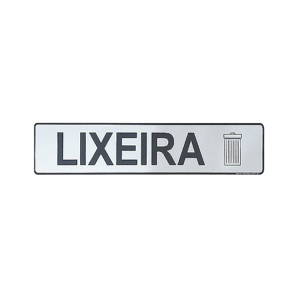 Placa Lixeira  25 x 5 - Acrílico