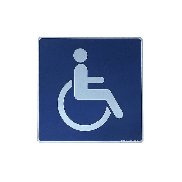 Placa Logo Cadeirante 15x15 - Acrílico