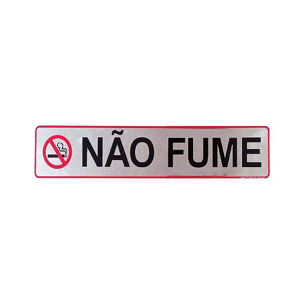 Placa Não Fume 25 x 5 - Acrílico