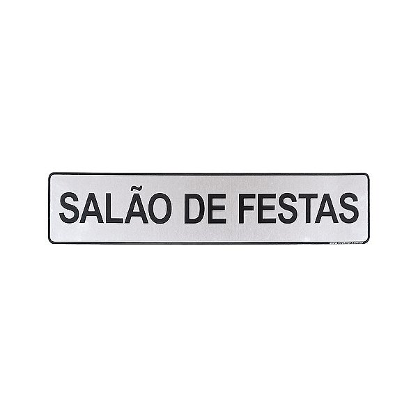 Placa Salão de Festa  25 x 5 - Acrílico