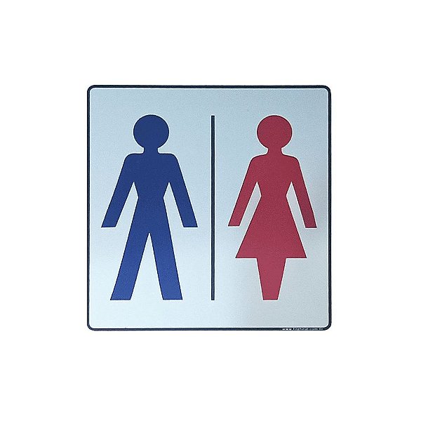 Placa Sanitário Unissex 15x15 - Acrílico