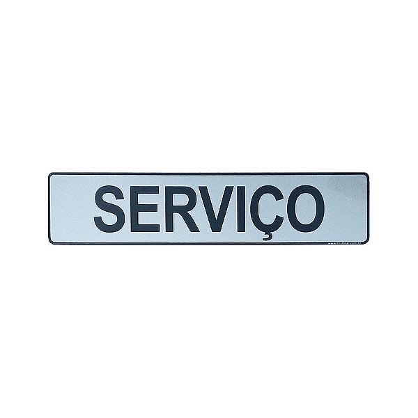 Placa Serviço 25 x 5 - Acrílico