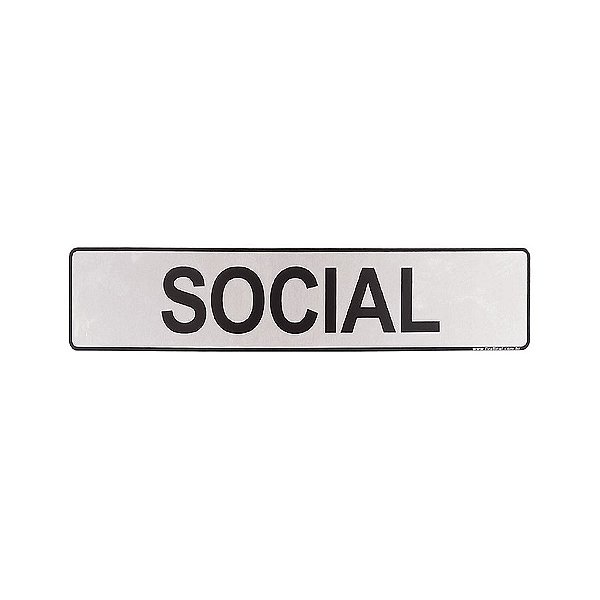 Placa Social 25 x 5 - Acrílico