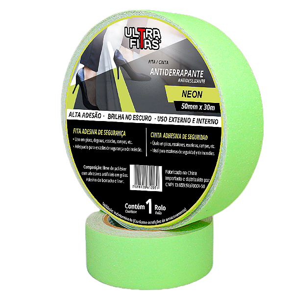 Faixa Fita Antiderrapante 50 mm X 30 metros -  Toda Neon  - Vagalume