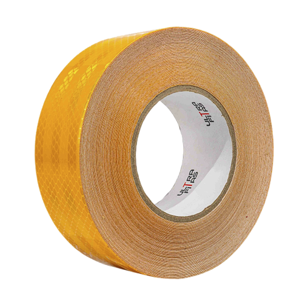 Fita Adesiva Refletiva Prismática Auto 50 mm X 30 metros - Amarela