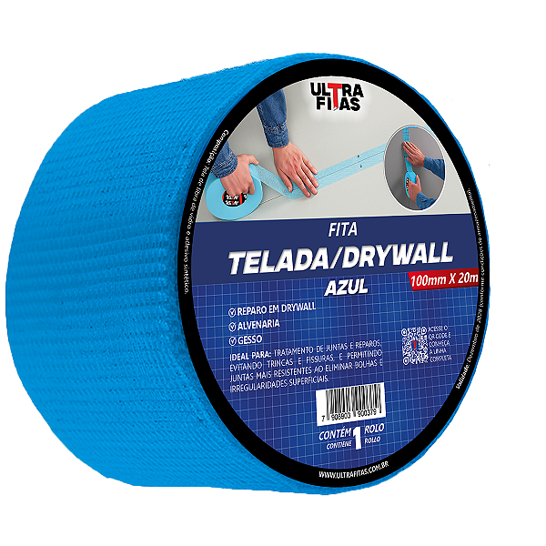 Fita Telada Drywall - 100mm x 20 Metros