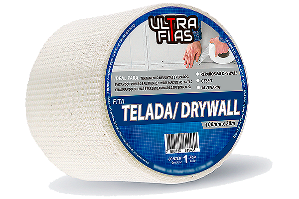 Fita Telada Drywall - 100mm x 20 Metros