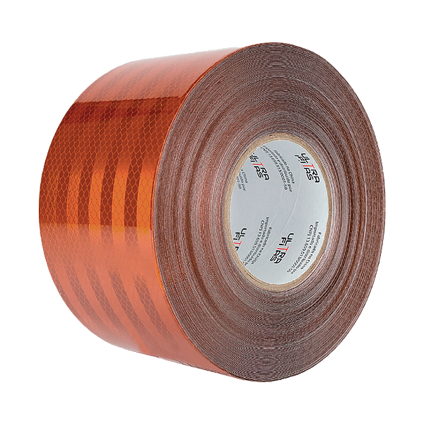 Fita Adesiva Refletiva Prismática Auto 100 mm X 30 Metros - Marrom