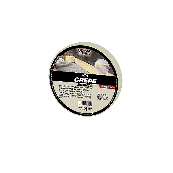 Fita Crepe 18mm X 50 m - Bege