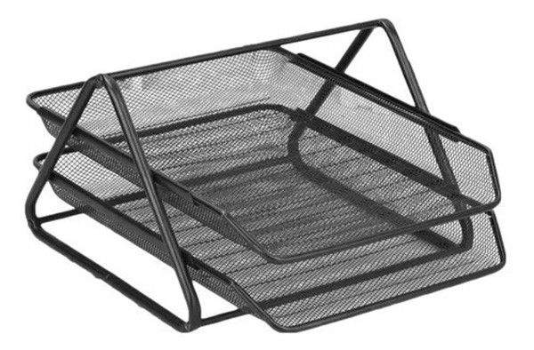 Organizador 2 Bandejas Documentos Escaninho Caixa de Correspondência