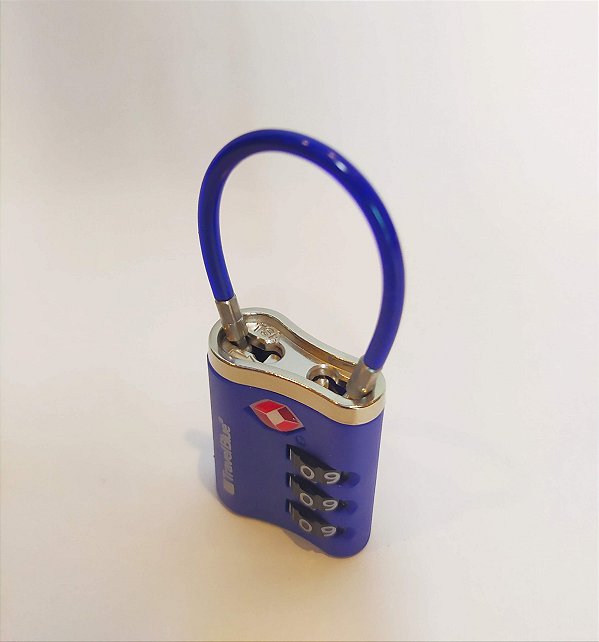 Cadeado Cabo de Aço - Azul