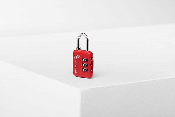 Cadeado TSA com Combinação - Vermelho