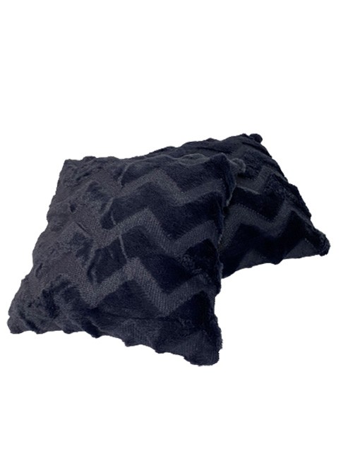 Capa de Almofada Pelúcia 43 x 43cm Kit 2 Peças 67Azul