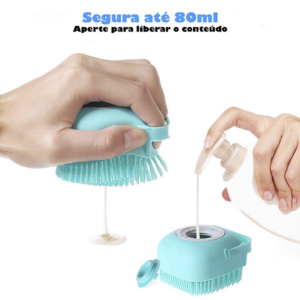 Escova de Silicone para Banho com Dispenser AZ - 80ml
