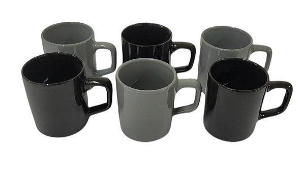 Jogo De Xícaras Café De Porcelana Kit 6 Peças 80ml