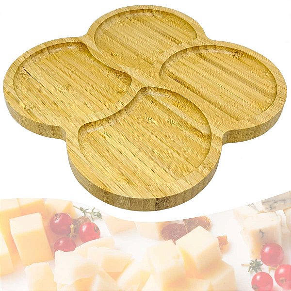 Petisqueira Tábua de Bambú Travessa de Petisco 22 cm 2968