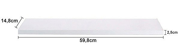 Prateleira Decorativa de Parede Kit com 2 Branca 92844