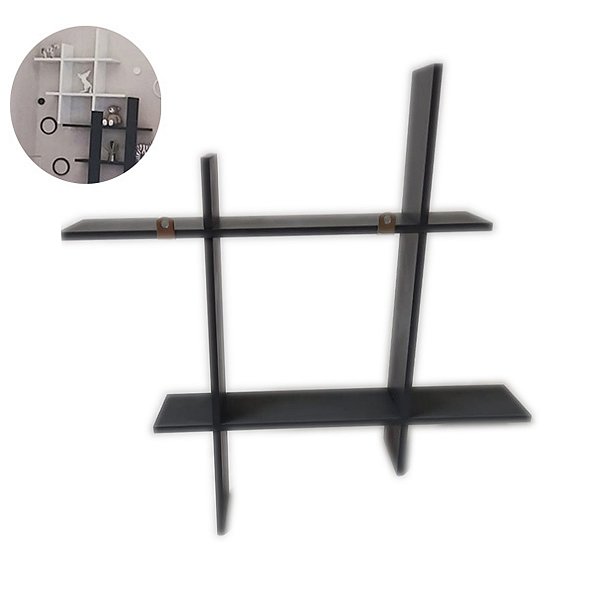 Prateleira Decorativa Jogo da Velha CI 40 cm MDF