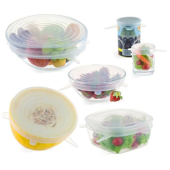 Tampa De Silicone Transparente - Jogo Com 6 Peças