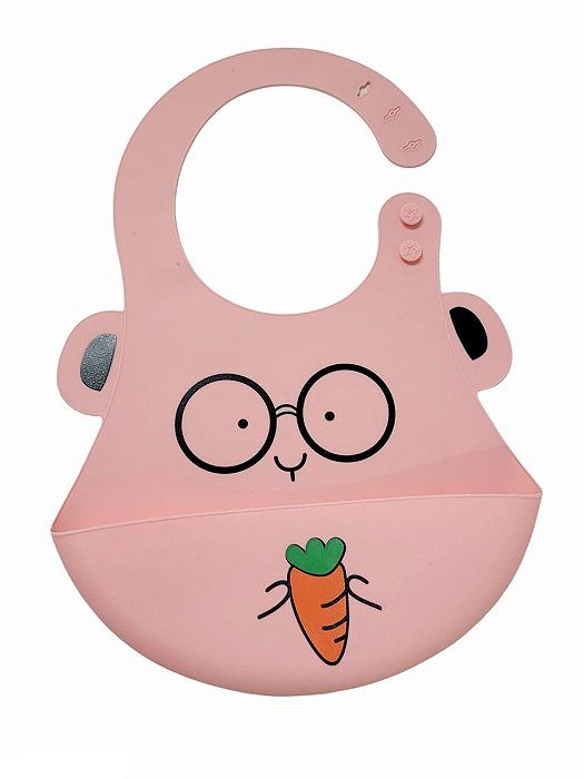Babador de Silicone Com Pega Migalhas Animais RO