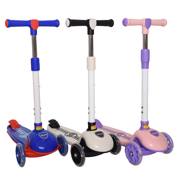 Patinete para Criança 3 rodas LED + Capacete Brinde