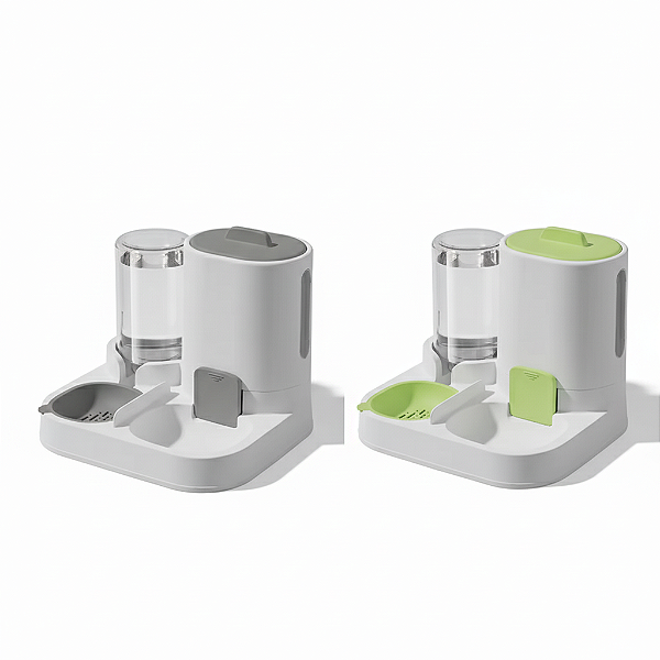 Comedouro e Bebedouro 2 em 1- Praticidade para Cães e Gatos