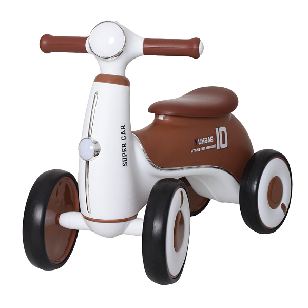 Bicicleta de Equilíbrio Deslizante 4 Rodas com Luz e Música