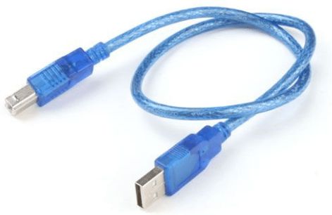 Cabo Usb 2.0 A/b Para Arduino 30cm Cor Azul