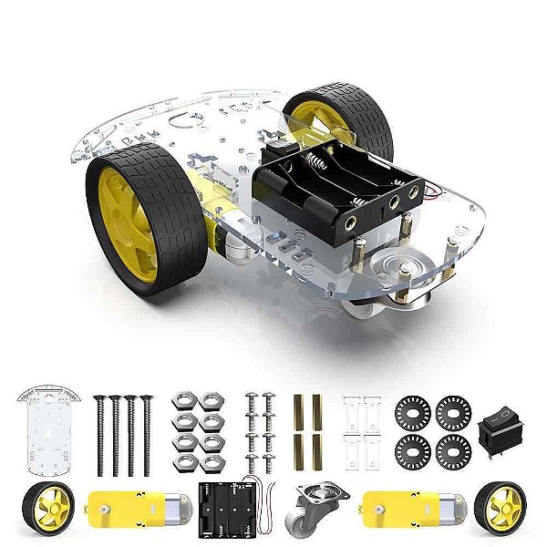 Kit Chassi 2WD Robô Para Arduíno