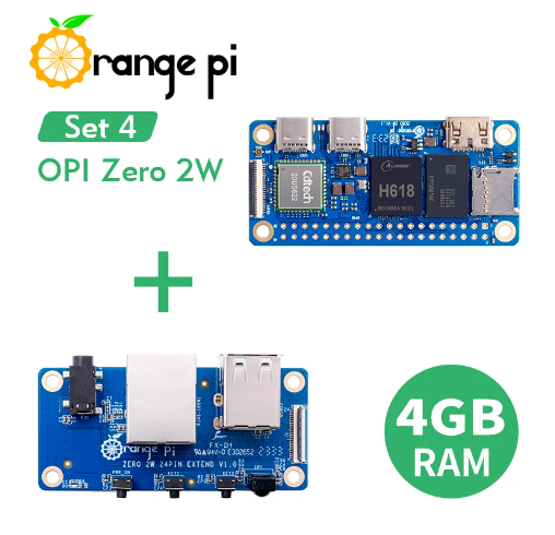 Orange Pi Zero 2 W 4GB + Expansão
