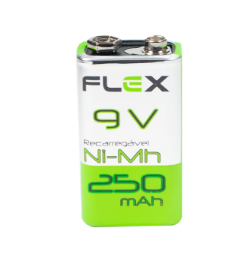 Bateria Recarregavél 9V 250mAh - FLEX