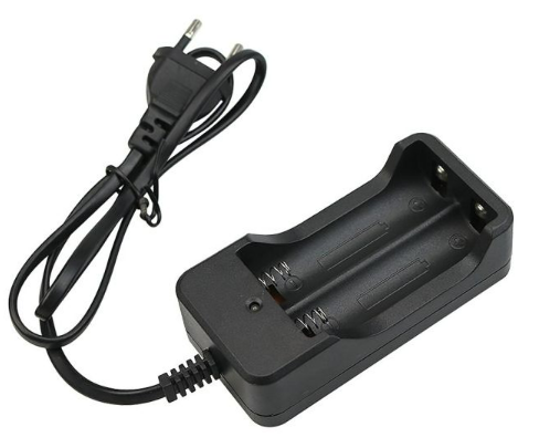 Carregador Duplo de Bateria Lítio 18650 4.2V 1000mA ZJ3009