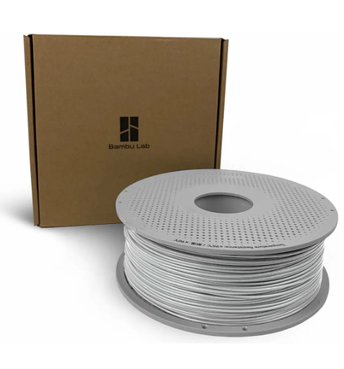 REFILL FILAMENTO PLA CINZA 1KG 1.75MM BAMBULAB