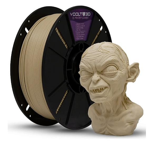Filamento PLA Bege Caucasiano Velvet High Speed 1Kg